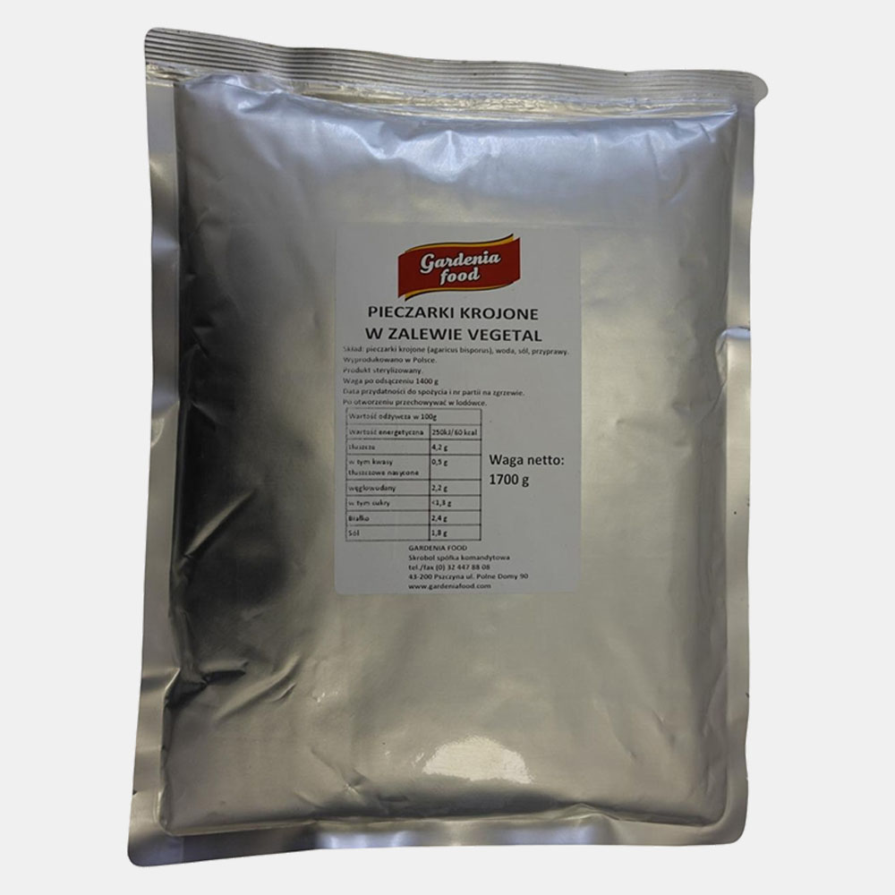 Pieczarki krojone w zalewie vegetal - 1700g