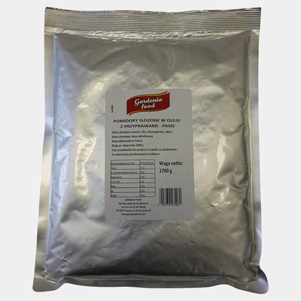 Pomidory suszone w oleju z przyprawami - paski - 1700g