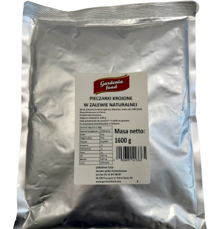 Pieczarki krojone w  zalewie naturalnej - 1600g